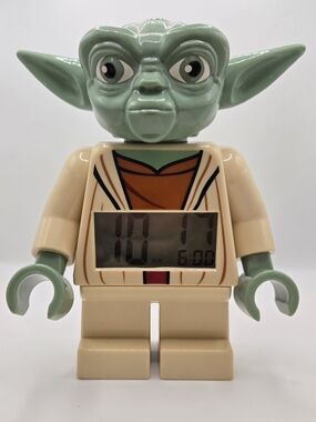LEGO Star Wars Yoda Minifigure Alarm Clock - Sage Green & Tan